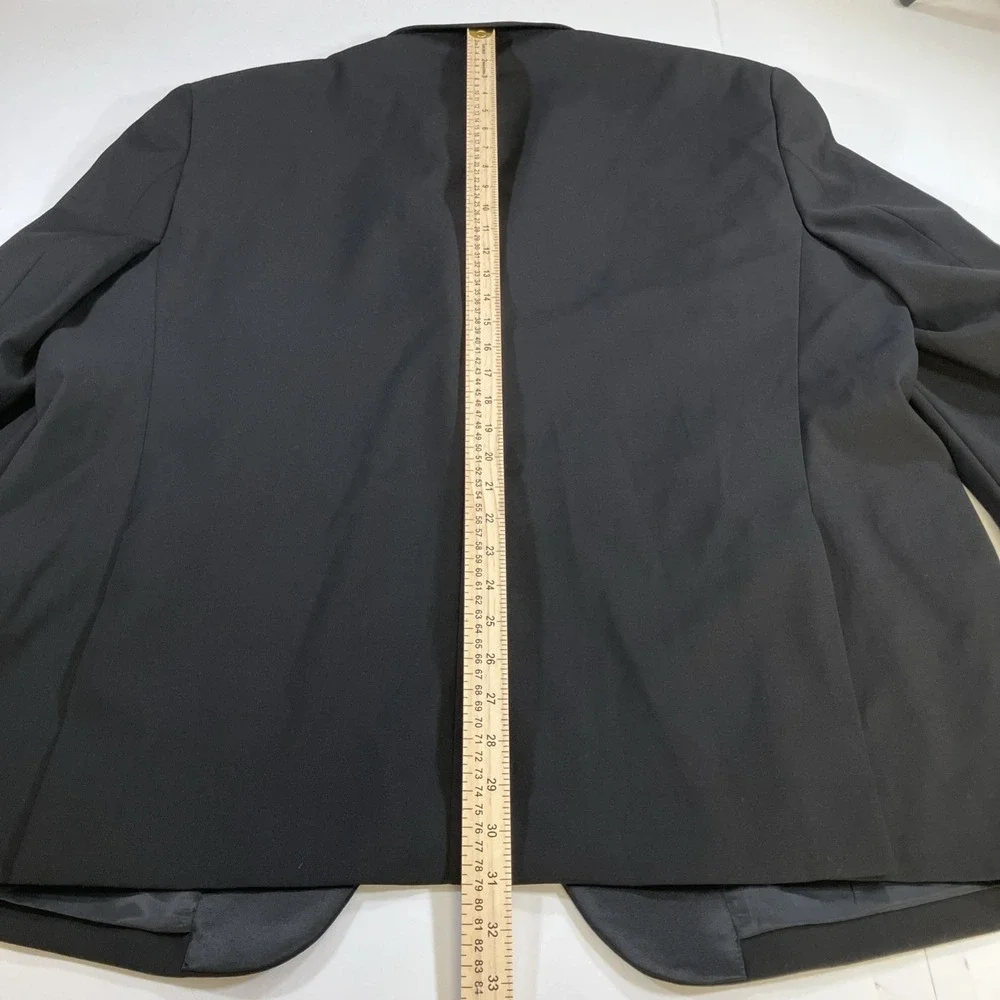 Jos A Bank Tuxedo Jacket Mens 50R Black Wool Tailored Fit Satin Lapel Formal